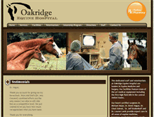 Tablet Screenshot of oakridgevet.com